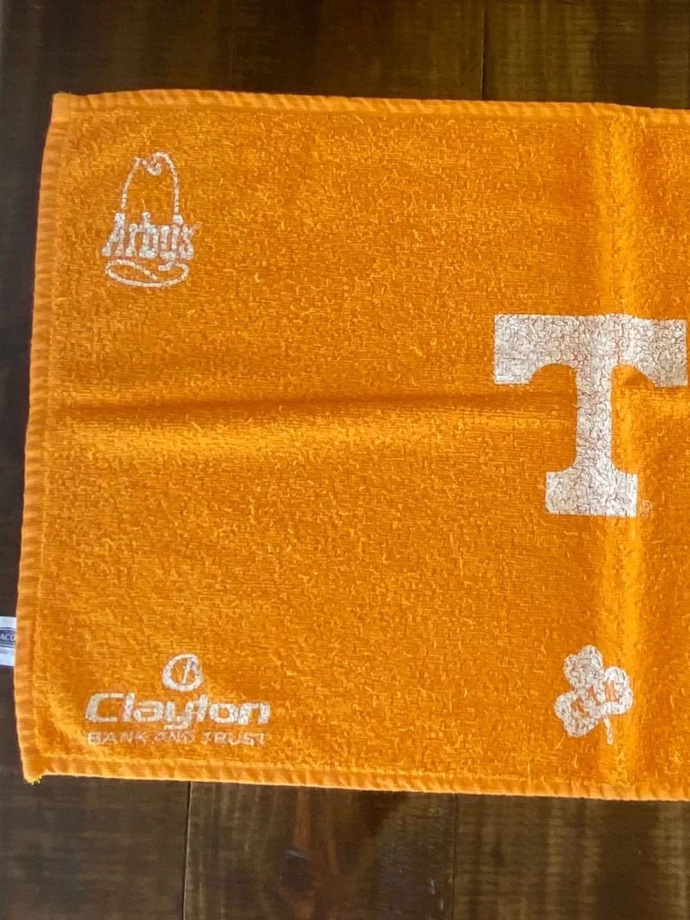 Tennessee Volunteers Orange Rally Hand Towel White T Logo 100% Cotton 15” x 25”